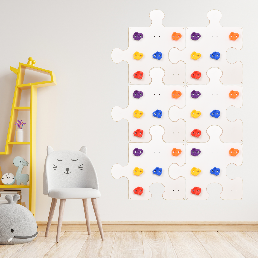 Kletterwand für kinderzimmer puzzle (weiße Farbe)