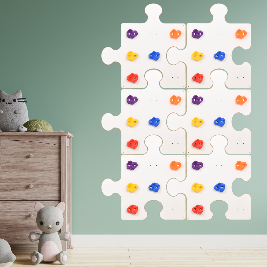 Kletterwand für kinderzimmer puzzle (weiße Farbe)