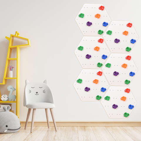 Kletterwand für kinderzimmer Rhombus (weiße Farbe)