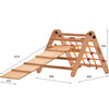 Kletterdreieck -Indoor-Leiter mit Kletternetz und Rutche-Holzrahmen, fördert das Gleichgewicht - 50 kg Tragkraft, 20kg für Rutsche (Anet+slide)