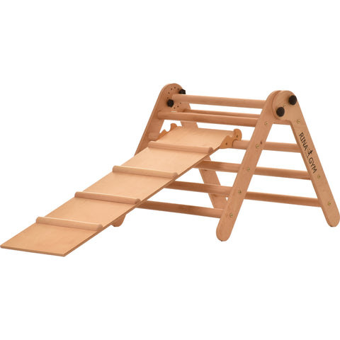 Kletterdreieck -Indoor-Leiter mit Rutsche -Holzrahmen für Kinder, fördert das Gleichgewicht -Lack auf Wasserbasis - 50 kg Tragkraft, 20kg (Aslide)