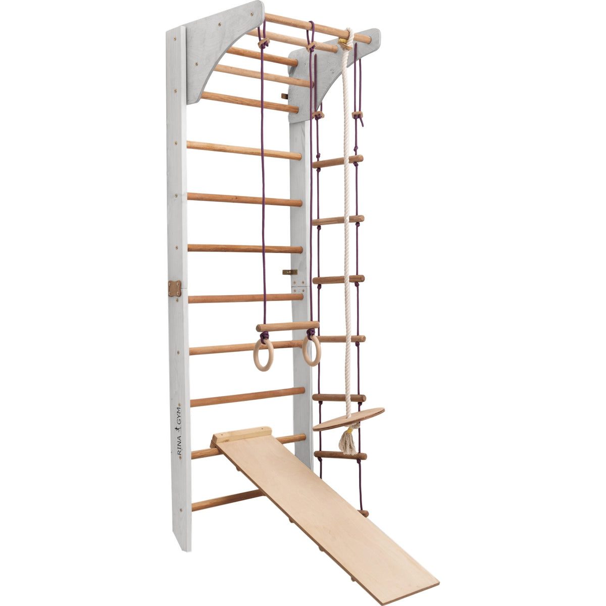 VEVOR Schwedische Leiterwand 8-in-1 Klettergerüst - 15-stufiges Indoor-Spielset Bis 100 Kg