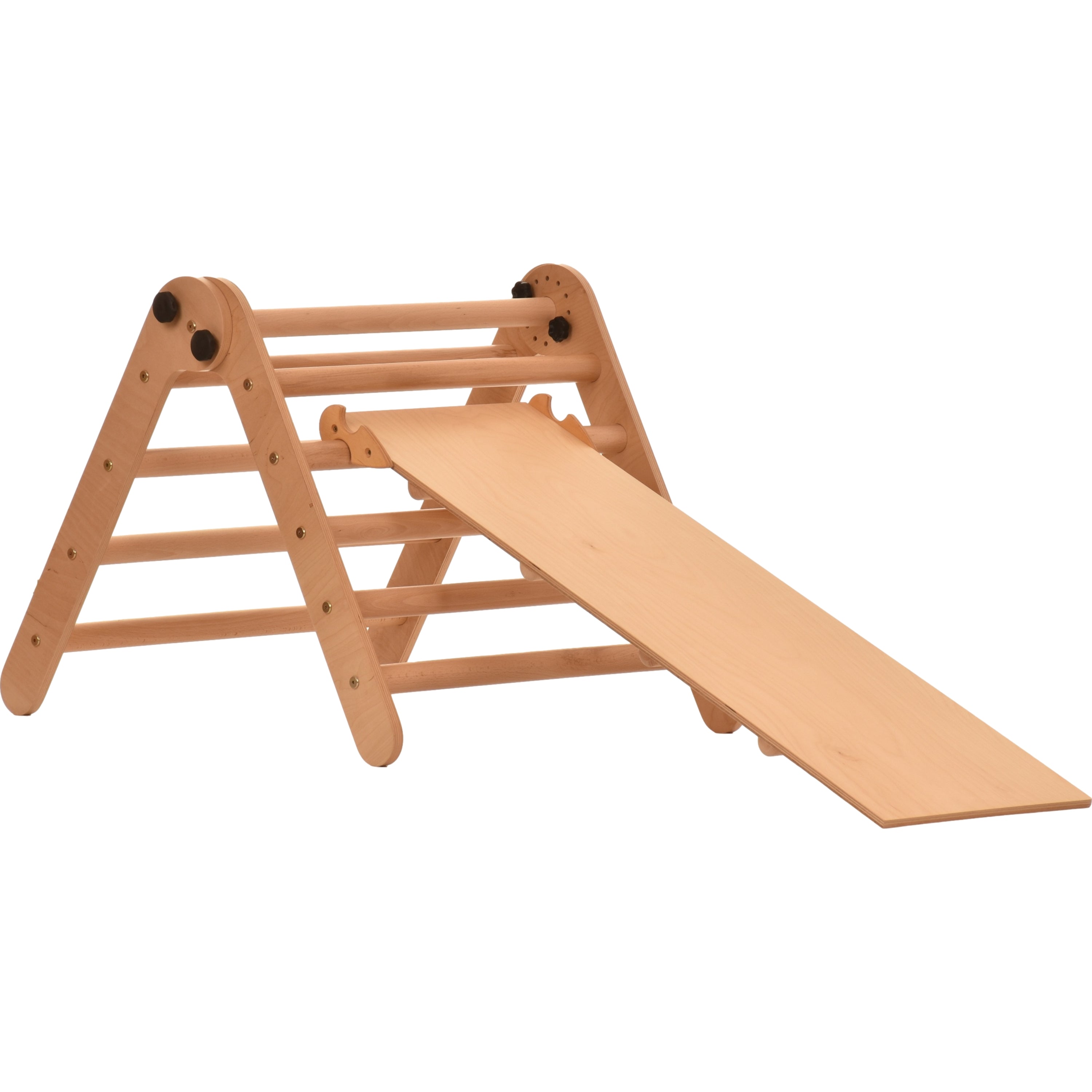 Kletterdreieck -Indoor-Leiter mit Rutsche -Holzrahmen für Kinder, fördert das Gleichgewicht -Lack auf Wasserbasis - 50 kg Tragkraft, 20kg (Aslide)