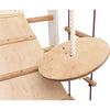 Kletterwand für Kinder mit höhenverstellbarer Stange-Indoor Klettergerüst aus Holz-Wand-Reck (Kombi 2weiße)