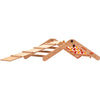 Triangolo d'arrampicata Rinagym - Scala da interno con scivolo - Parco giochi legno pieghevole per bambini, favorisce l'equilibrio - Pittura e vernice a base d'acqua, chiusura di sicurezza - Capacità di carico 50 kg (Anet+slide)