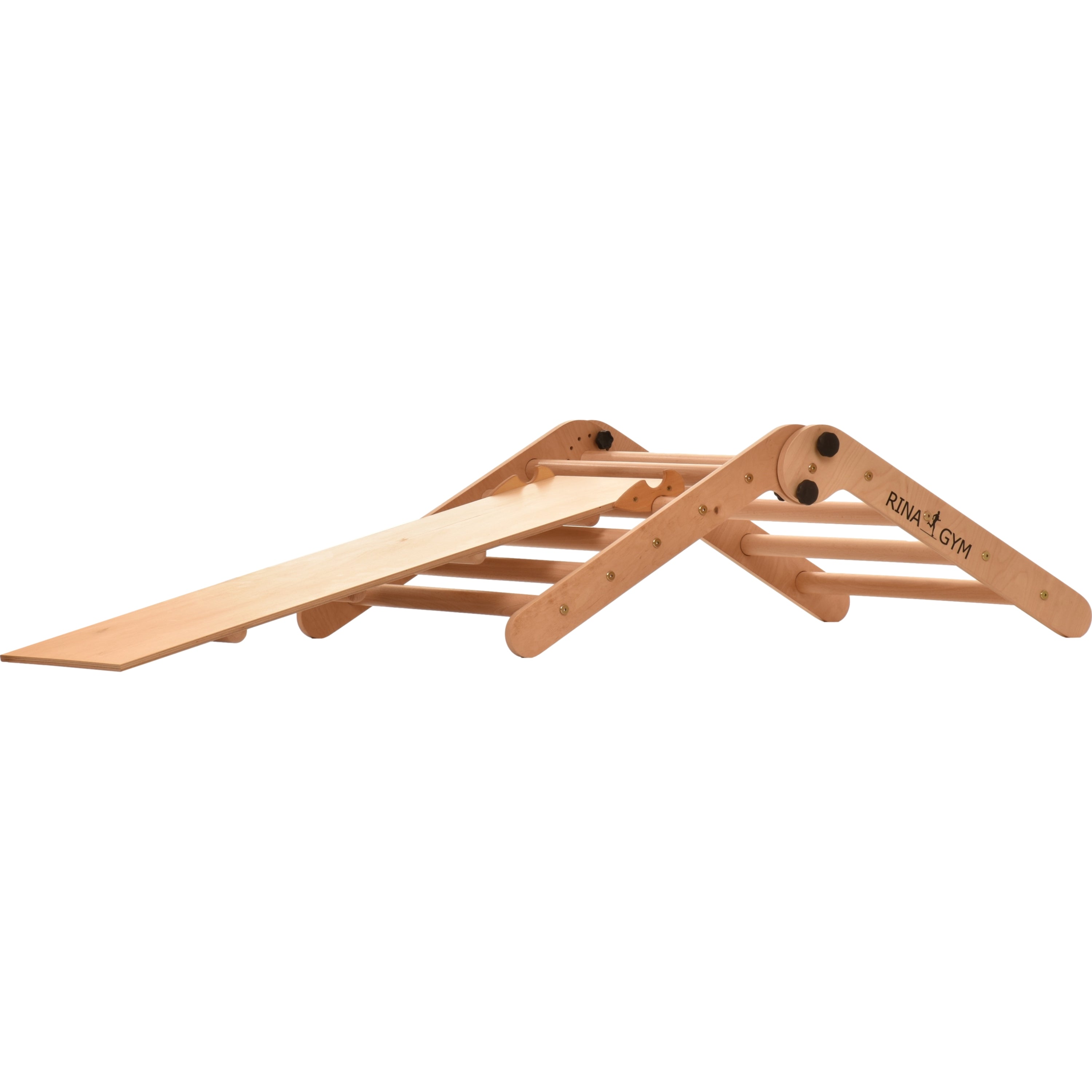 Kletterdreieck -Indoor-Leiter mit Rutsche -Holzrahmen für Kinder, fördert das Gleichgewicht -Lack auf Wasserbasis - 50 kg Tragkraft, 20kg (Aslide)