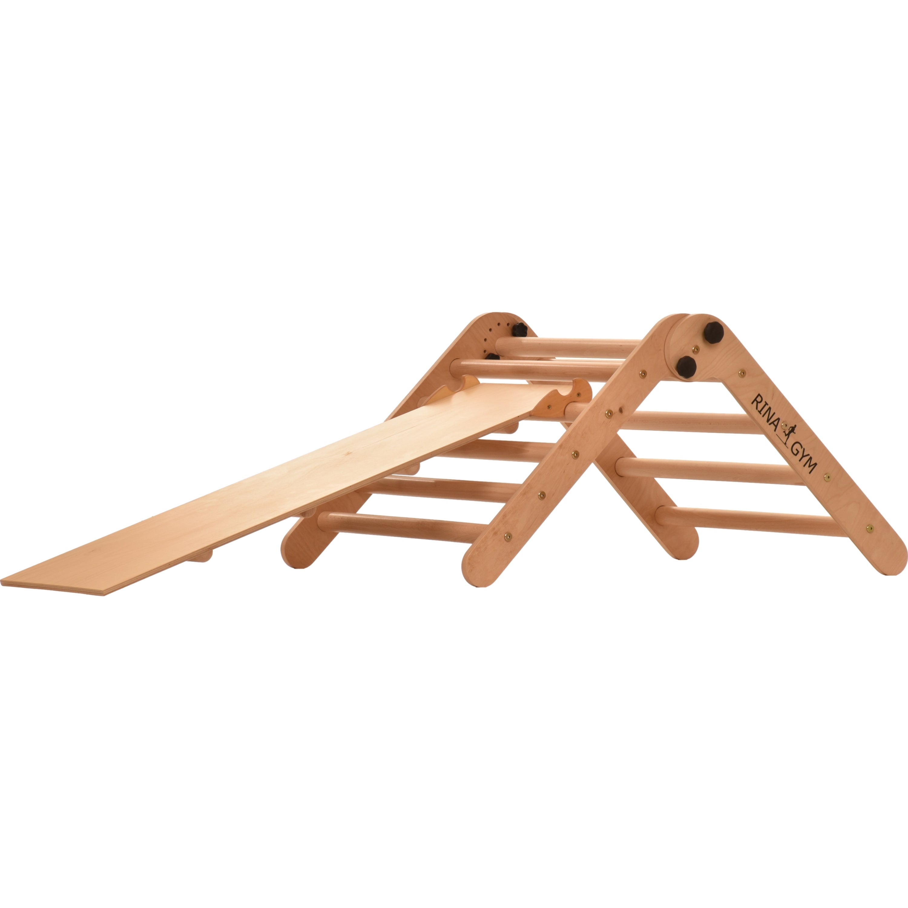 Kletterdreieck -Indoor-Leiter mit Rutsche -Holzrahmen für Kinder, fördert das Gleichgewicht -Lack auf Wasserbasis - 50 kg Tragkraft, 20kg (Aslide)