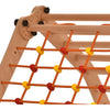 Escalade enfant Rinagym - Échelle intérieure avec filet d’escalade - Cadre en bois pliable, favorise l’équilibre - Peinture et vernis à base d’eau, Serrure de sécurité - Capacité de charge de 50 kg (9g7s)