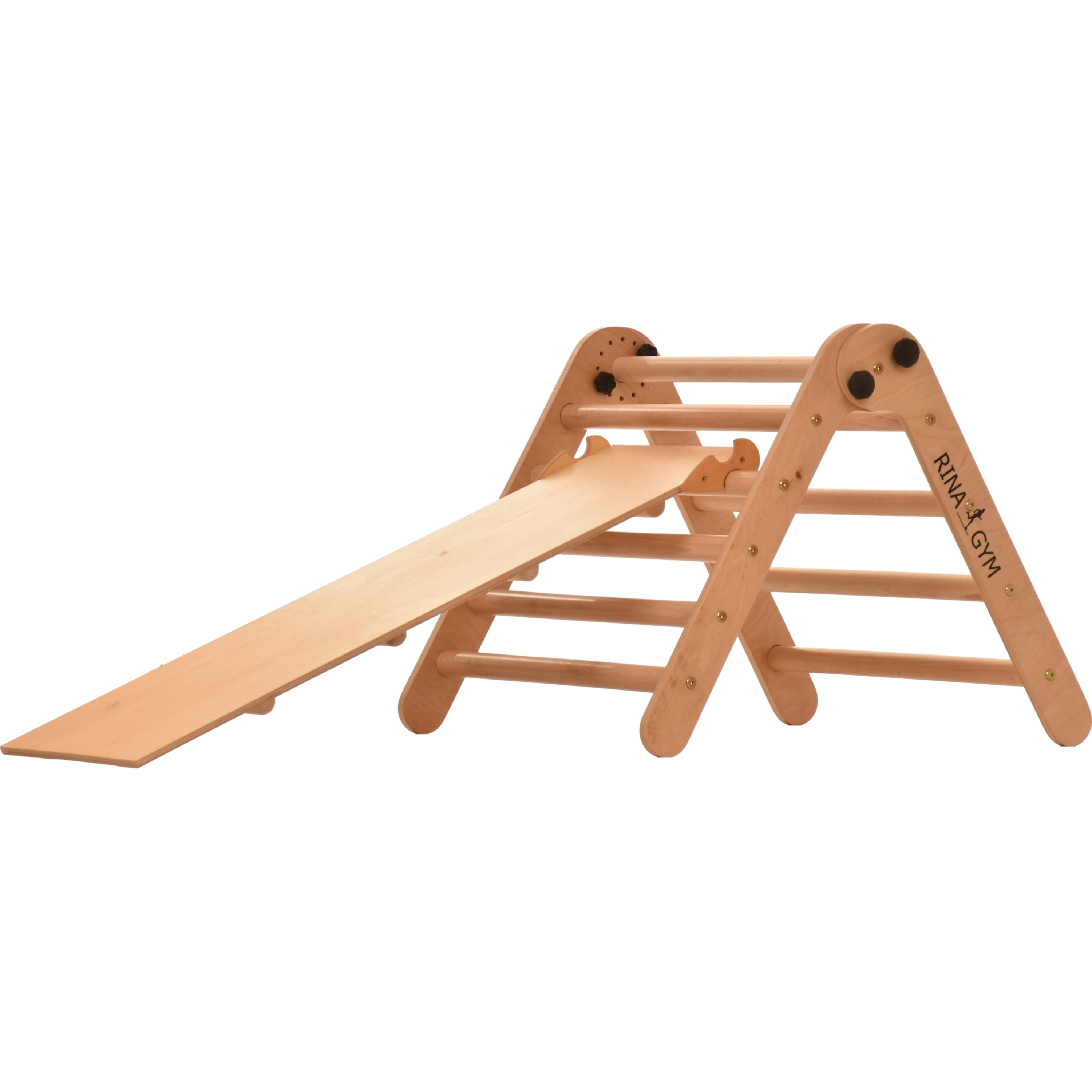 Kletterdreieck -Indoor-Leiter mit Rutsche -Holzrahmen für Kinder, fördert das Gleichgewicht -Lack auf Wasserbasis - 50 kg Tragkraft, 20kg (Aslide)