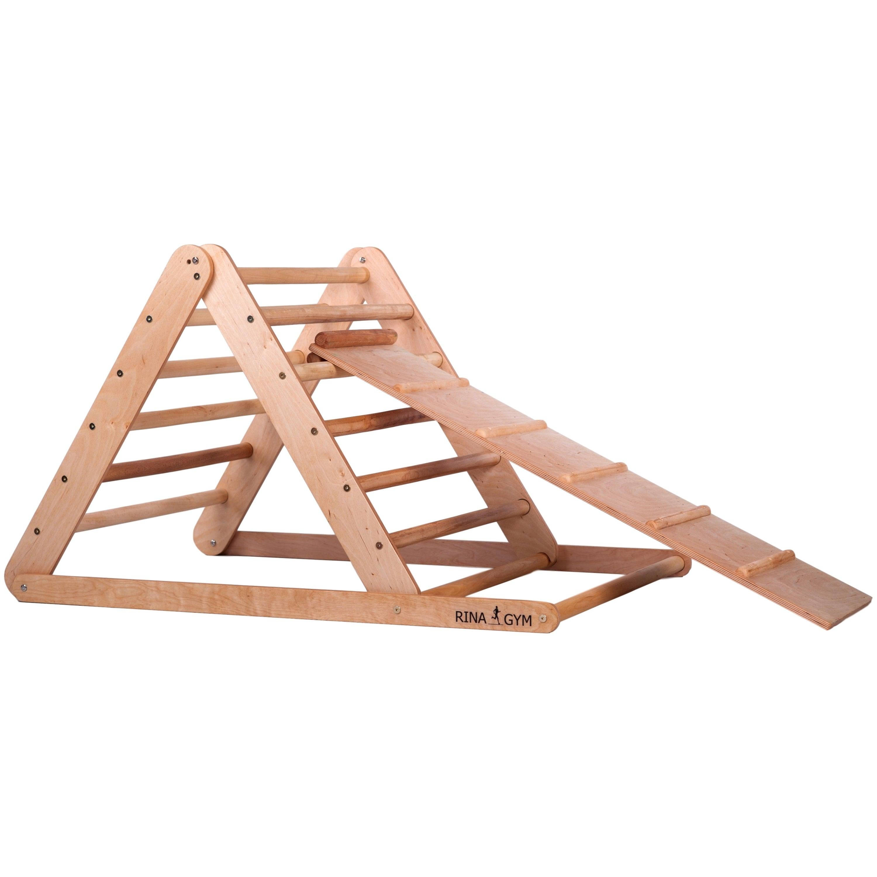 Kletterdreieck - Indoor-Hühnerleiter mit Rutsche für Babys, Kleinkinder, Kinder -Tolles Aktivspielzeug -Starker Rahmen, ungiftige Farbe transparent - RINAGYM GmbH