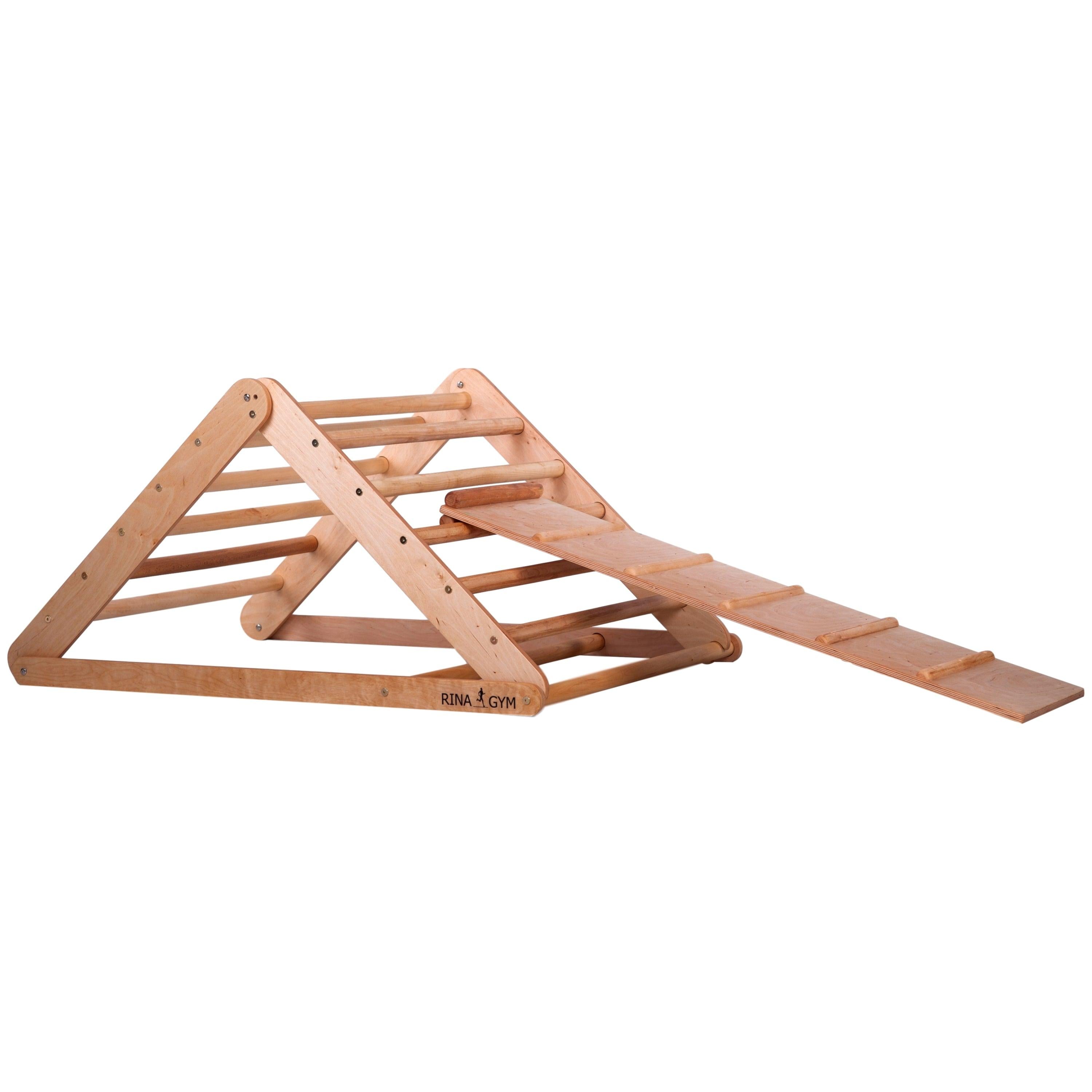 Kletterdreieck - Indoor-Hühnerleiter mit Rutsche für Babys, Kleinkinder, Kinder -Tolles Aktivspielzeug -Starker Rahmen, ungiftige Farbe transparent - RINAGYM GmbH