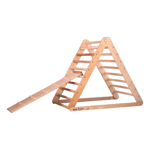 Dřevěný trojúhelník se skluzavkou (trojúhelník 115 přírodní se skluzavkou)