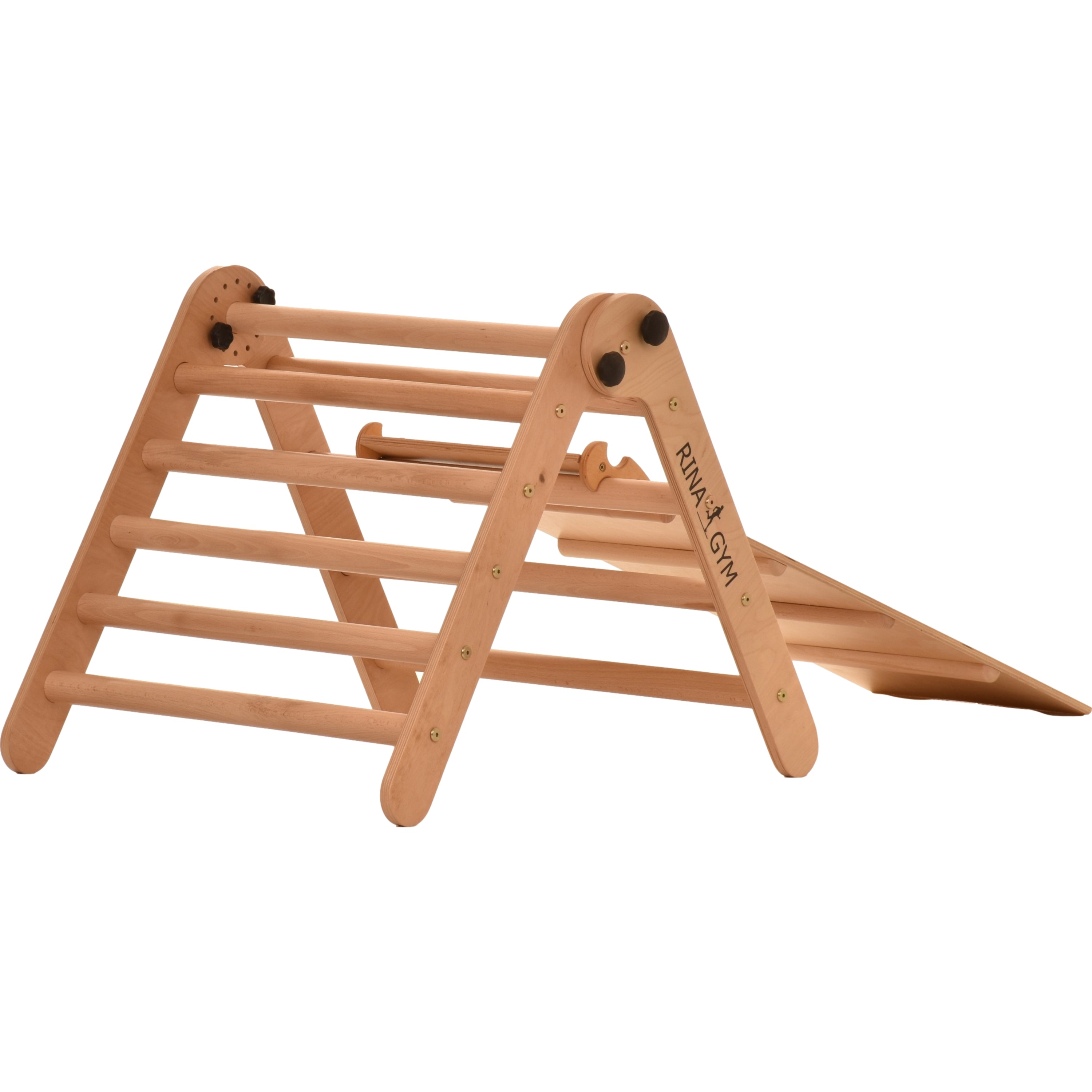 Kletterdreieck -Indoor-Leiter mit Rutsche -Holzrahmen für Kinder, fördert das Gleichgewicht -Lack auf Wasserbasis - 50 kg Tragkraft, 20kg (Aslide)