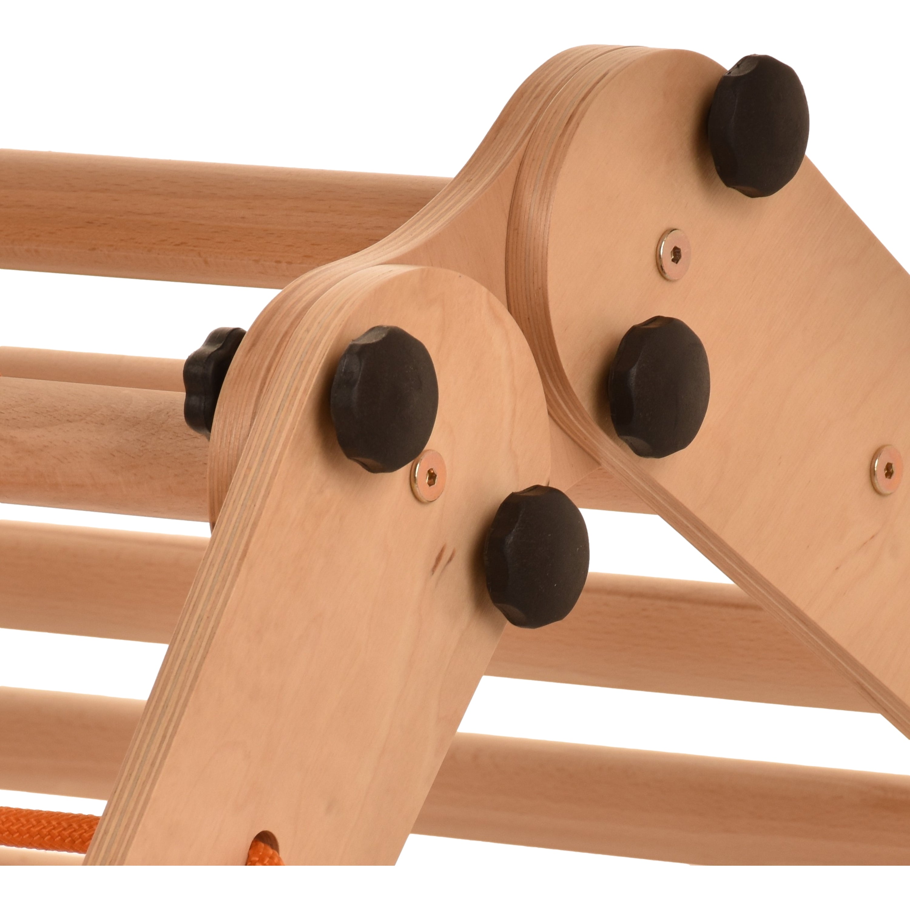 Escalade enfant Rinagym - Échelle intérieure avec filet d’escalade - Cadre en bois pliable, favorise l’équilibre - Peinture et vernis à base d’eau, Serrure de sécurité - Capacité de charge de 50 kg (9g7s)