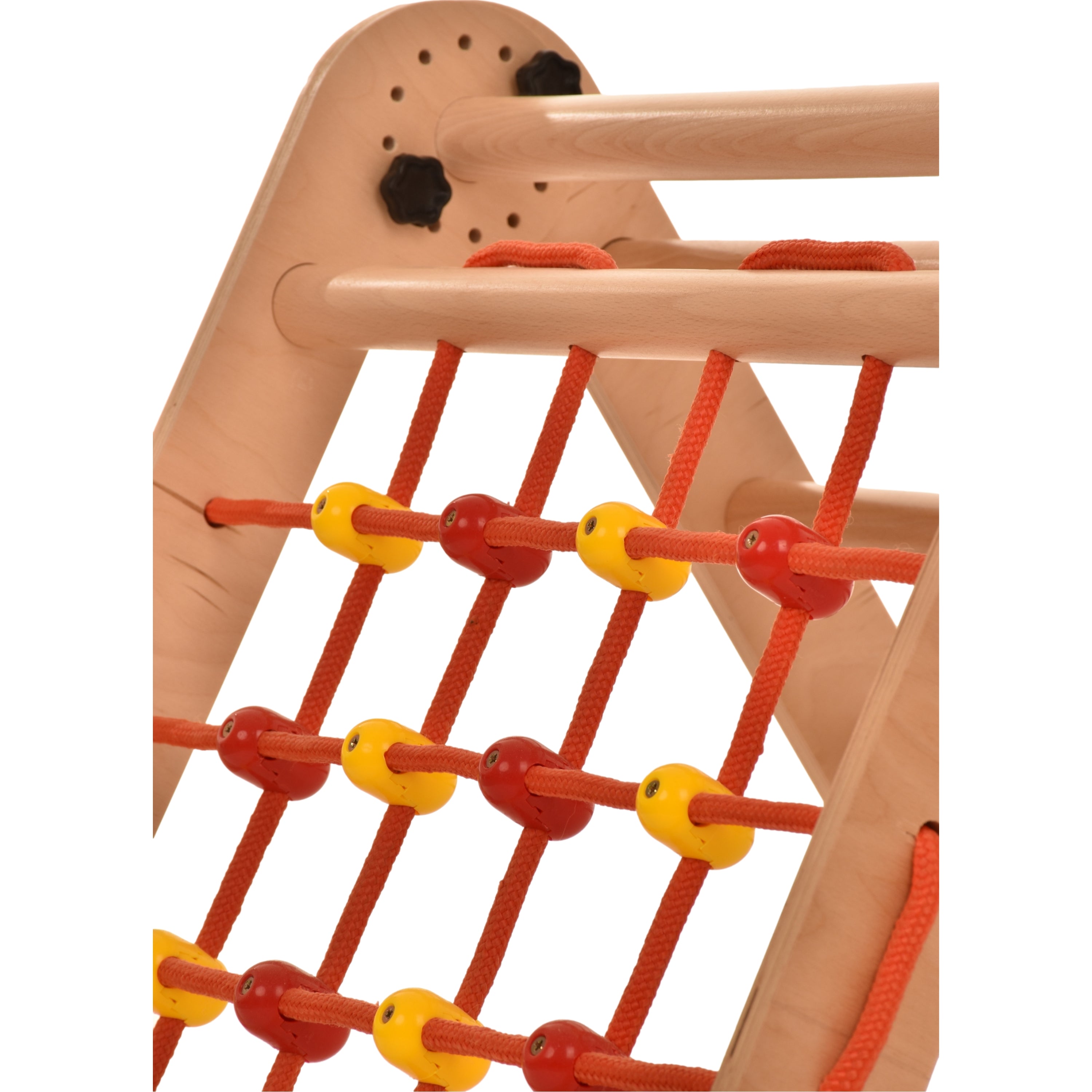 Triangolo d'arrampicata Rinagym - Scala da interno con scivolo - Parco giochi legno pieghevole per bambini, favorisce l'equilibrio - Pittura e vernice a base d'acqua, chiusura di sicurezza - Capacità di carico 50 kg (Anet+slide)