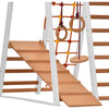 Kletterdreieck Holzspielplatz für Kinder im Innenbereich - Kletternetz, schwedische Leiter- Ideal für 1 bis 5 Jahre - Trägt (Weiß)