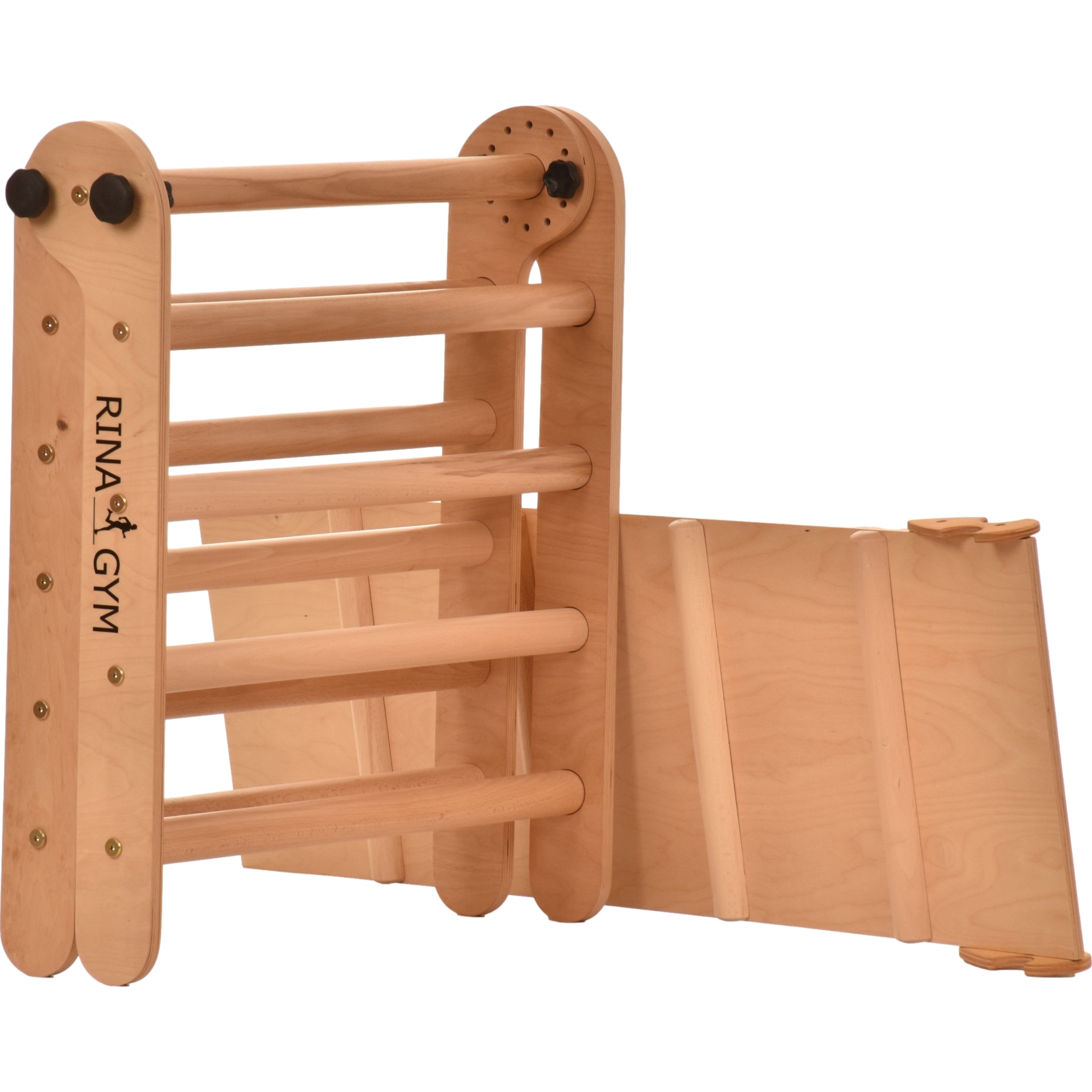 Kletterdreieck -Indoor-Leiter mit Rutsche -Holzrahmen für Kinder, fördert das Gleichgewicht -Lack auf Wasserbasis - 50 kg Tragkraft, 20kg (Aslide)