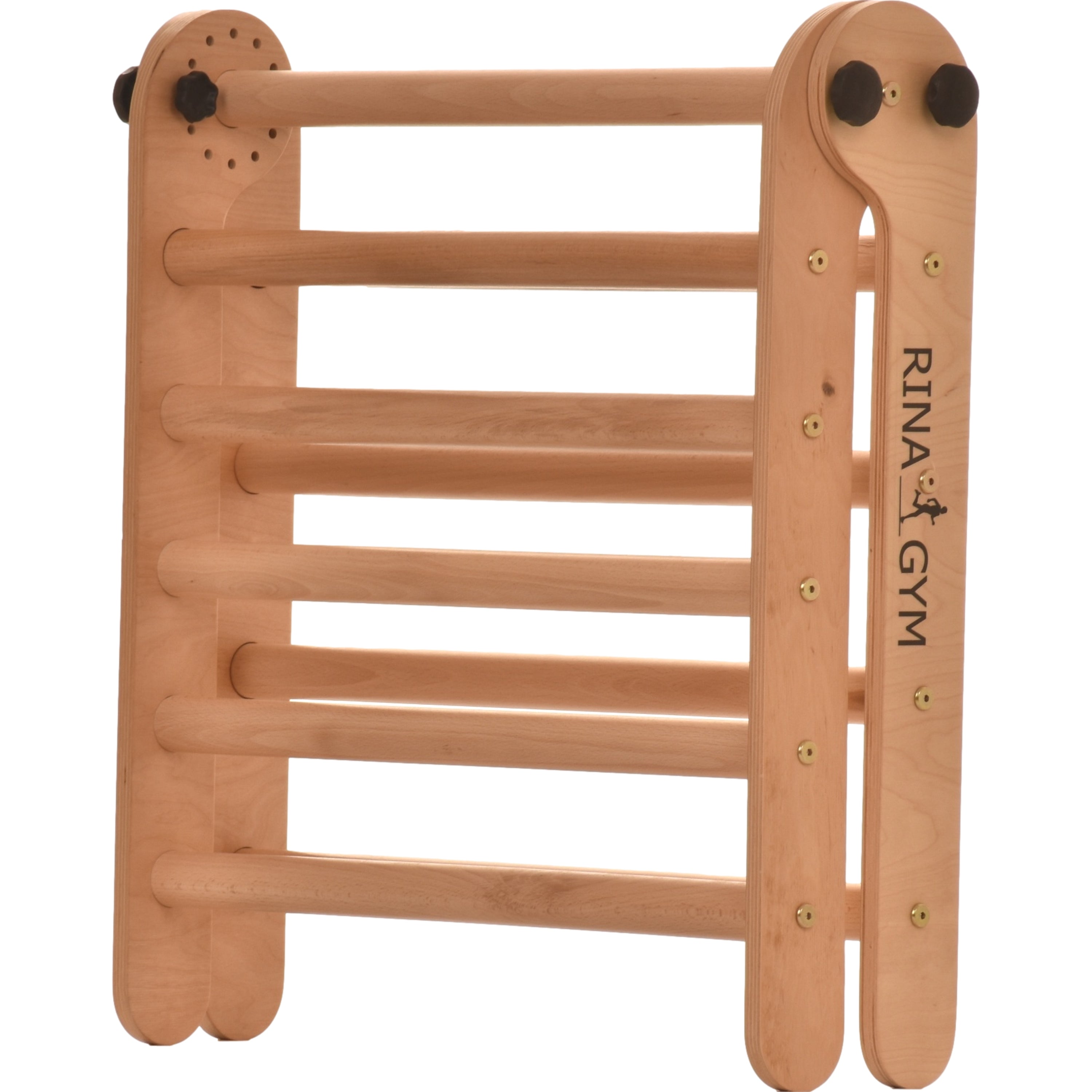 Triangle enfant Rinagym	- Double	échelle intérieure - Cadre en	bois	pliable pour enfants, favorise	l’équilibre - Peinture	et vernis à base d’eau, Serrure de sécurité - Capacité de charge de 50 kg (A)