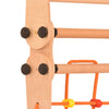 Climbing wall for children 2 in 1 - Climbing frame with Swedish climbing wall made of wood with 4 parts: a jumper, a net, gymnastic rings, a Swedish ladder. Indoor 
climbing frame for toddlers 5P5P7S5P