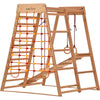 RINAGYM Indoor climbing frame for toddlers age 1-5, climbing frames, climbing triangle with slide, climbing triangle, baby climbing frame, climbing frame indoor, triclimb, wood climbing frame (NET)