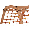 Escalade enfant Rinagym - Échelle intérieure avec filet d’escalade - Cadre en bois pliable, favorise l’équilibre - Peinture et vernis à base d’eau, Serrure de sécurité - Capacité de charge de 50 kg (7s5g7s)