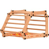 Climbing wall for children 2 in 1 - Climbing frame with Swedish climbing wall made of wood with 4 parts: a jumper, a net, gymnastic rings, a Swedish ladder, a slide. Indoor climbing frame for toddlers 5P5P7S5P+SLIDE