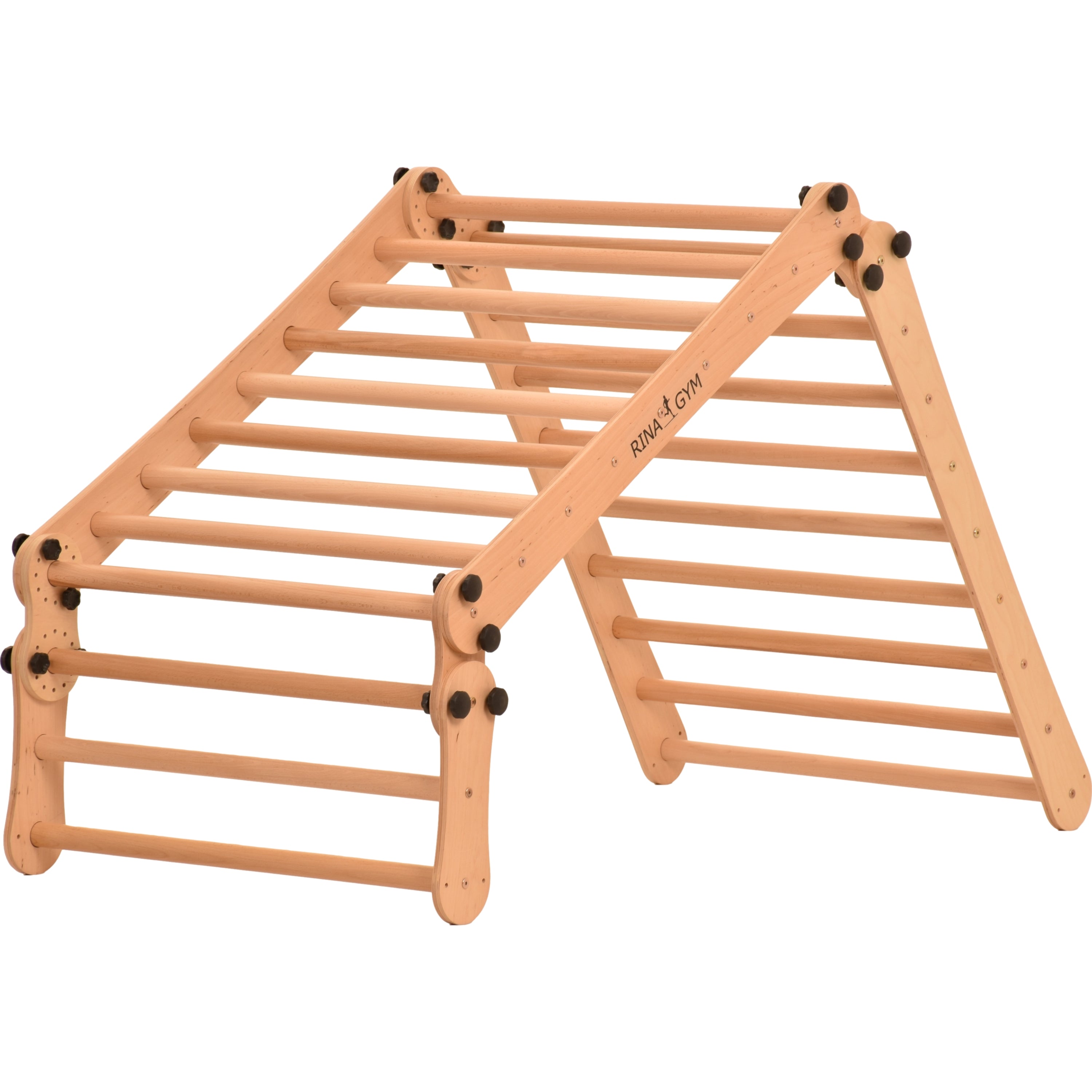 Kletterwand für Kinder 2 in 1- Schwedische Kletterwand aus Holz mit vier Teilen - Rinagym indoor Klettergerüst-kidwood 3P9P9P