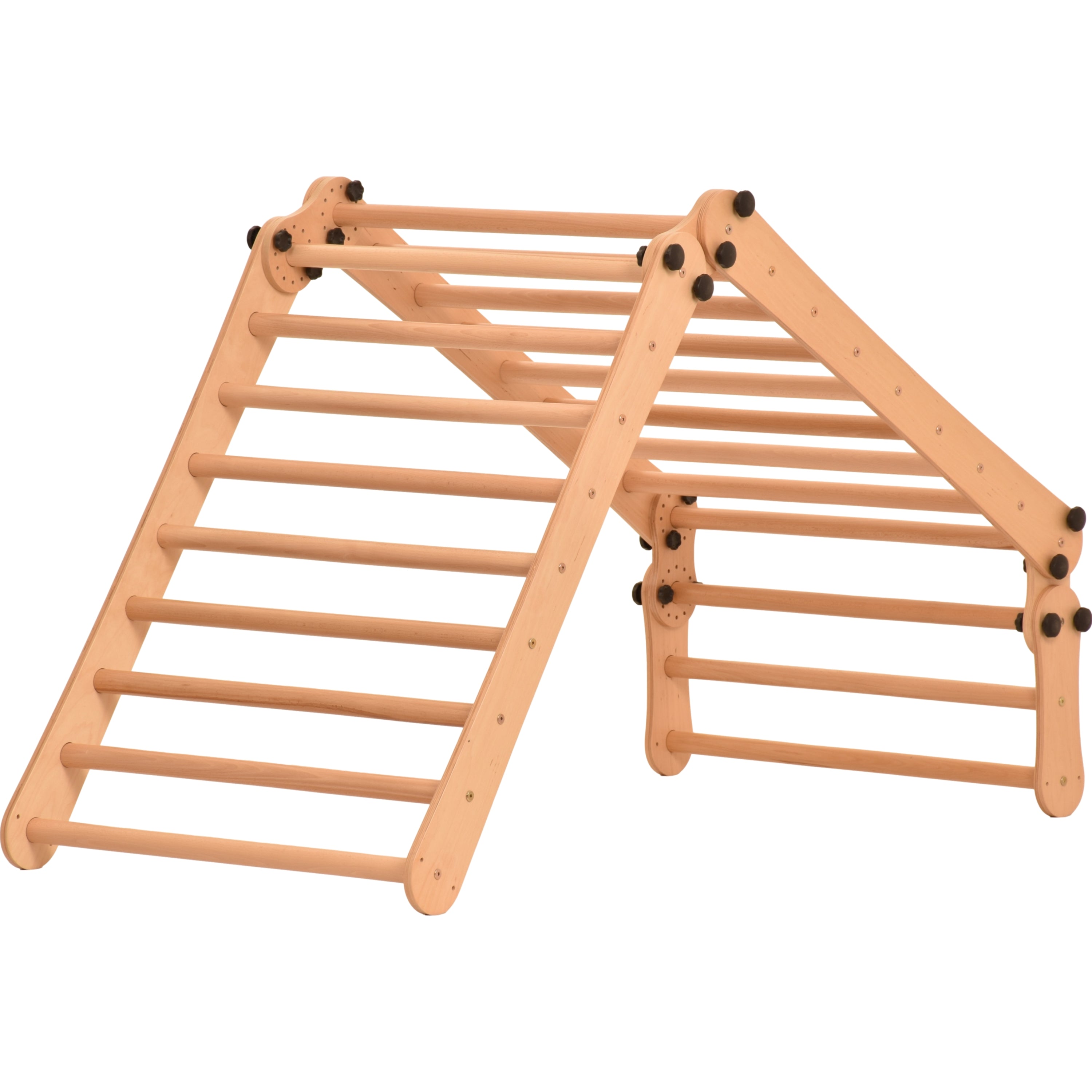 Kletterwand für Kinder 2 in 1- Schwedische Kletterwand aus Holz mit vier Teilen - Rinagym indoor Klettergerüst-kidwood 3P9P9P