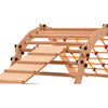 Rinagym Fitnessraum für kleine Kinder -Indoor Leiter mit Rutsche - Zusammenklappbarer Holzrahmen für Kinder - 50kg Tragkraft (3p5g7s+slide)