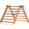 Rinagym Climbing Triangle - Double Indoor Ladder - Collapsible wooden indoor climbing frame for children, promotes balance - Water-based paint & varnish, safety lock - 50kg load capacity (7p7p)