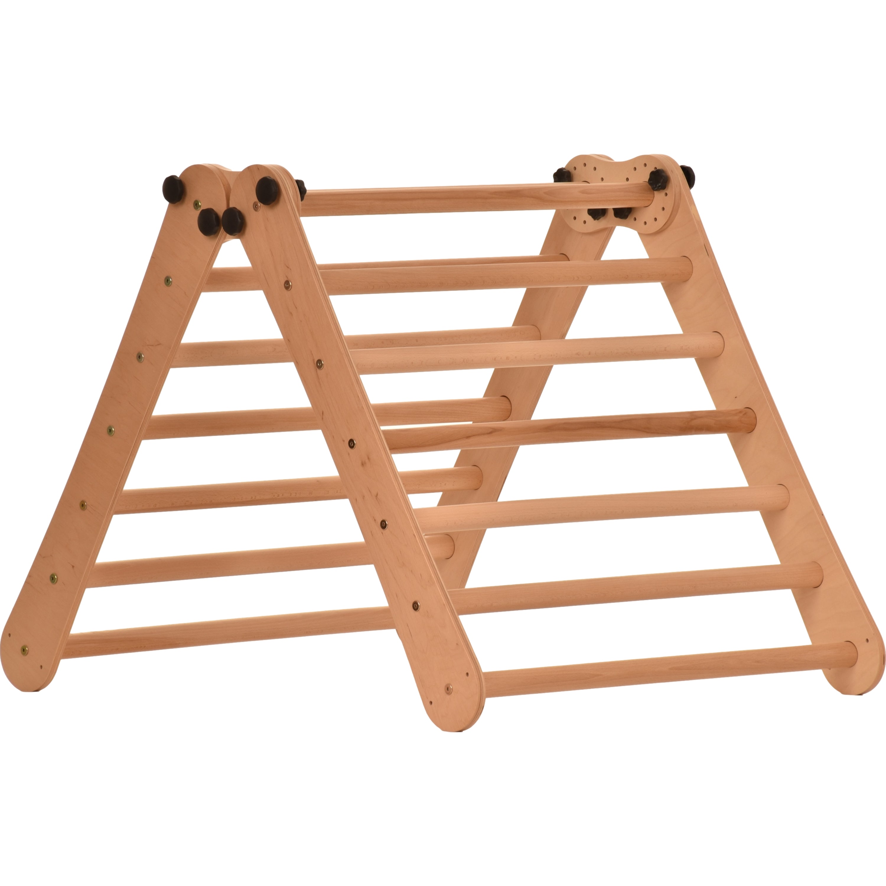 Rinagym Fitnessraum für kleine Kinder -Indoor Leiter mit Rutsche - Zusammenklappbarer Holzrahmen für Kinder - 50kg Tragkraft (7p7p)