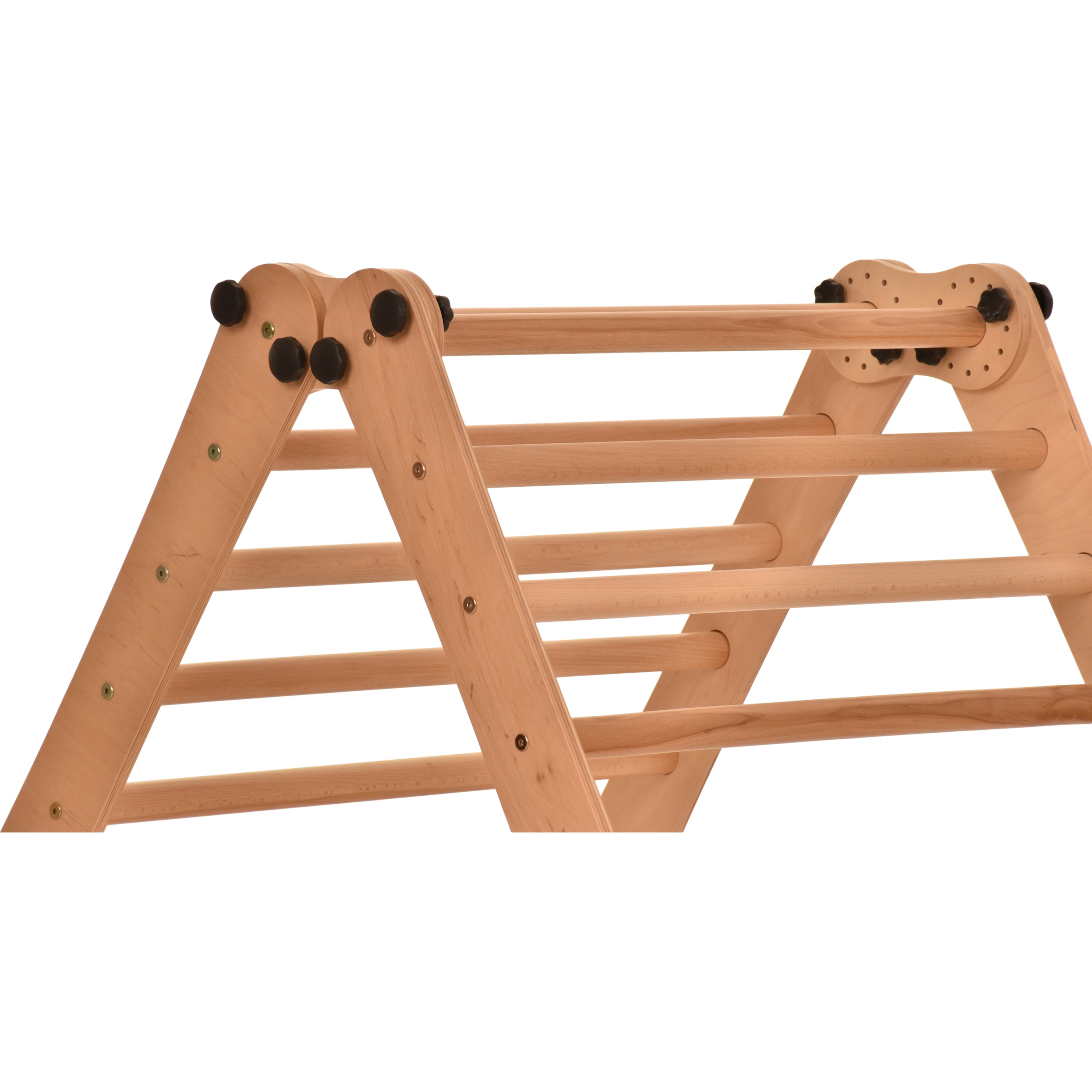 Rinagym Fitnessraum für kleine Kinder -Indoor Leiter mit Rutsche - Zusammenklappbarer Holzrahmen für Kinder - 50kg Tragkraft (7p7p)