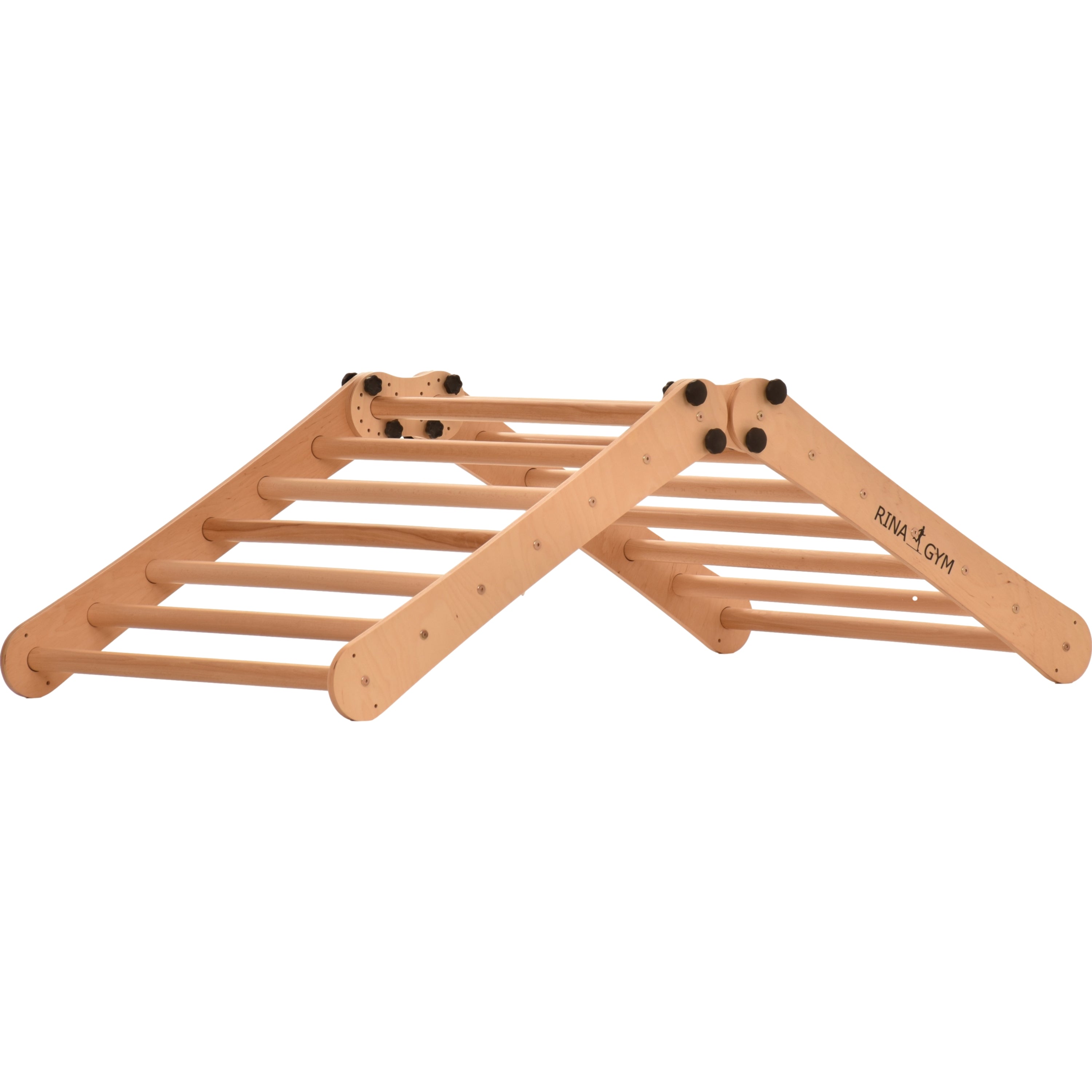 Rinagym Fitnessraum für kleine Kinder -Indoor Leiter mit Rutsche - Zusammenklappbarer Holzrahmen für Kinder - 50kg Tragkraft (7p7p)