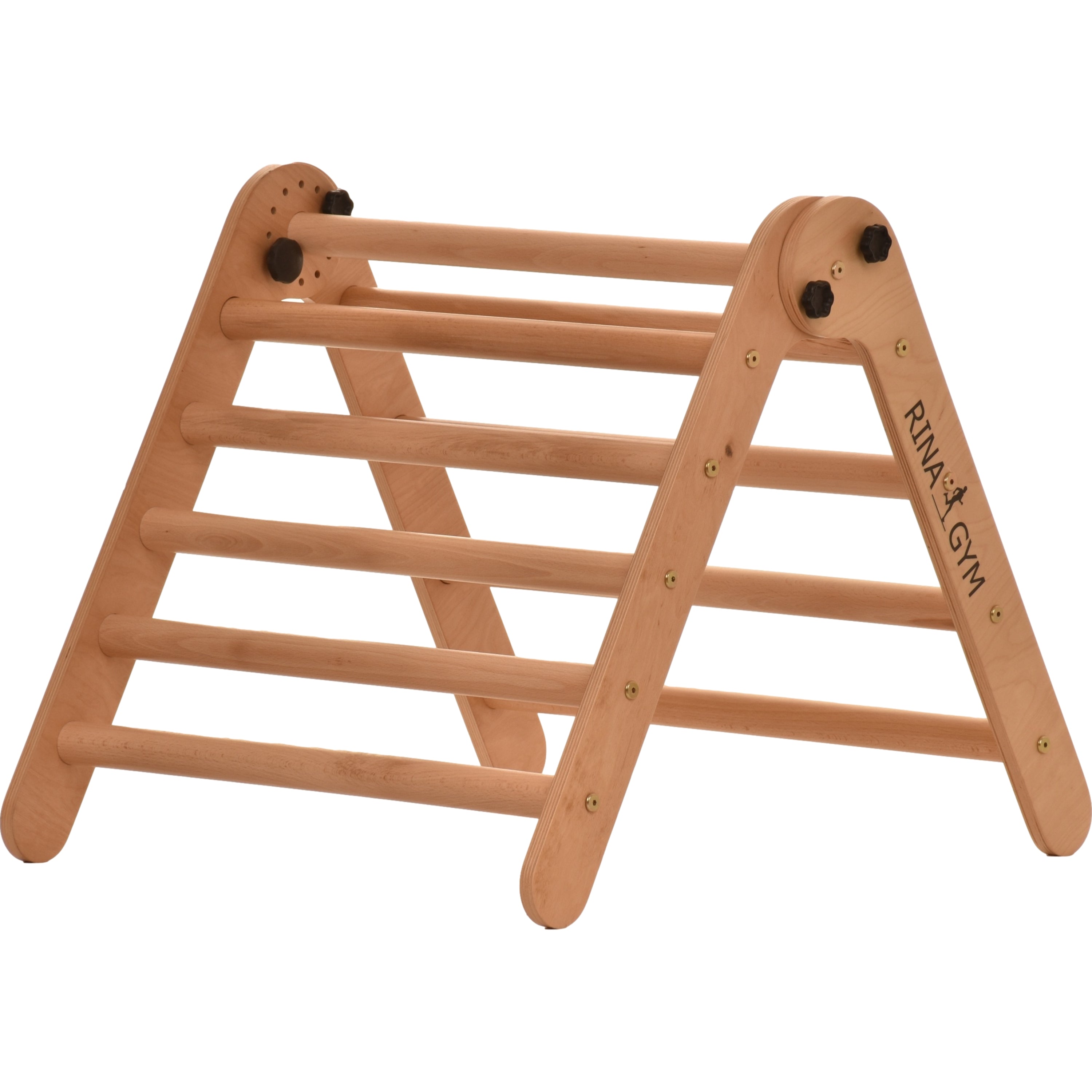 Triangle enfant Rinagym	- Double	échelle intérieure - Cadre en	bois	pliable pour enfants, favorise	l’équilibre - Peinture	et vernis à base d’eau, Serrure de sécurité - Capacité de charge de 50 kg (A)