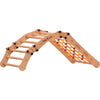 Escalade enfant Rinagym - Échelle intérieure avec filet d’escalade - Cadre en bois pliable, favorise l’équilibre - Peinture et vernis à base d’eau, Serrure de sécurité - Capacité de charge de 50 kg (3p5g7s)