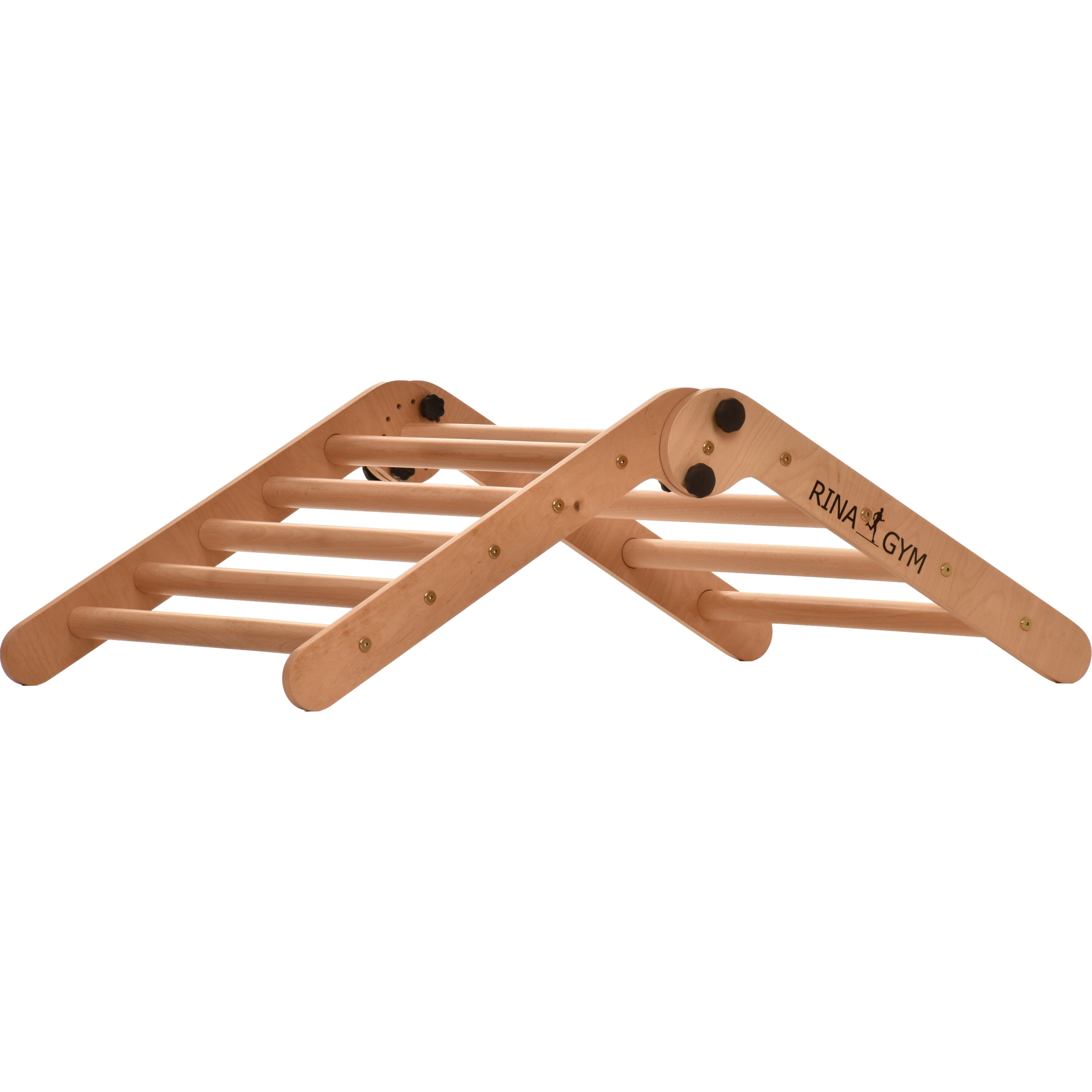 Triangle enfant Rinagym	- Double	échelle intérieure - Cadre en	bois	pliable pour enfants, favorise	l’équilibre - Peinture	et vernis à base d’eau, Serrure de sécurité - Capacité de charge de 50 kg (A)