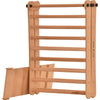 Rinagym Fitnessraum für kleine Kinder -Indoor Leiter mit Rutsche - Zusammenklappbarer Holzrahmen für Kinder - 50kg Tragkraft (9p9p+slide)