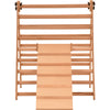 Aire	de jeux Rinagym - Échelle intérieure avec toboggan - Cadre en bois pliable pour enfants, favorise l’équilibre	-Peinture et vernis à base d’eau, Serrure de sécurité - Capacité de charge de 50 kg (9p9p+slide)