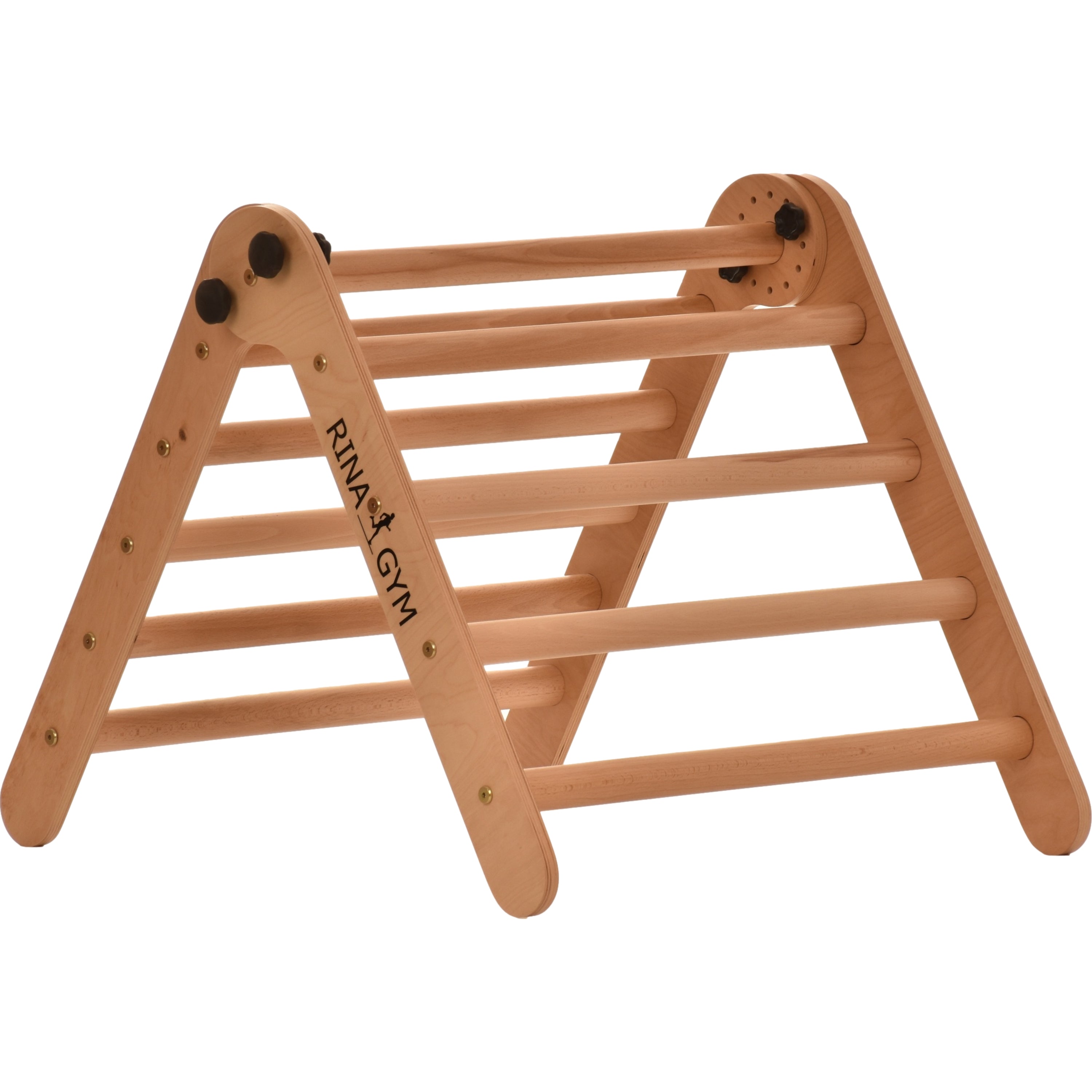 Triangle enfant Rinagym	- Double	échelle intérieure - Cadre en	bois	pliable pour enfants, favorise	l’équilibre - Peinture	et vernis à base d’eau, Serrure de sécurité - Capacité de charge de 50 kg (A)