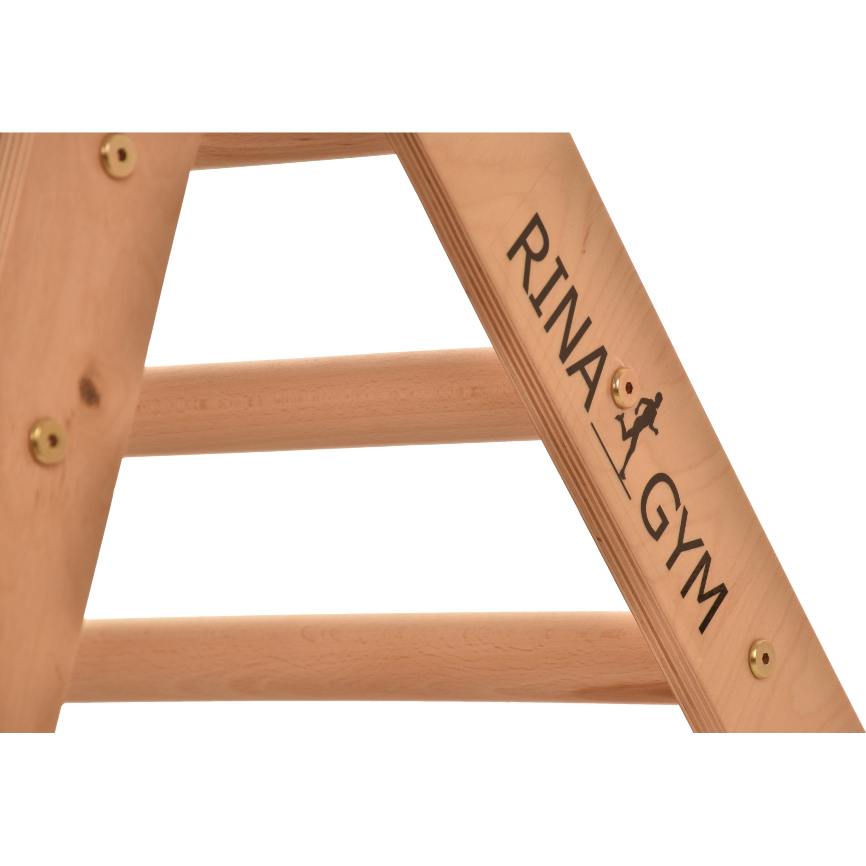 Triangle enfant Rinagym	- Double	échelle intérieure - Cadre en	bois	pliable pour enfants, favorise	l’équilibre - Peinture	et vernis à base d’eau, Serrure de sécurité - Capacité de charge de 50 kg (A)