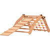 Rinagym Fitnessraum für kleine Kinder -Indoor Leiter mit Rutsche - Zusammenklappbarer Holzrahmen für Kinder - 50kg Tragkraft (7g5s+slide)