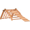 Rinagym Fitnessraum für kleine Kinder -Indoor Leiter mit Rutsche - Zusammenklappbarer Holzrahmen für Kinder - 50kg Tragkraft (7g5s+slide)