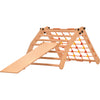 Aire de jeux Rinagym - Échelle intérieure avec toboggan - Cadre en bois pliable pour enfants, favorise l’équilibre - Peinture et vernis à base d’eau, Serrure de sécurité - Capacité de charge de 50 kg (7g7s+slide)
