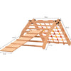 Rinagym Fitnessraum für kleine Kinder -Indoor Leiter mit Rutsche - Zusammenklappbarer Holzrahmen für Kinder - 50kg Tragkraft (7g7s+slide)