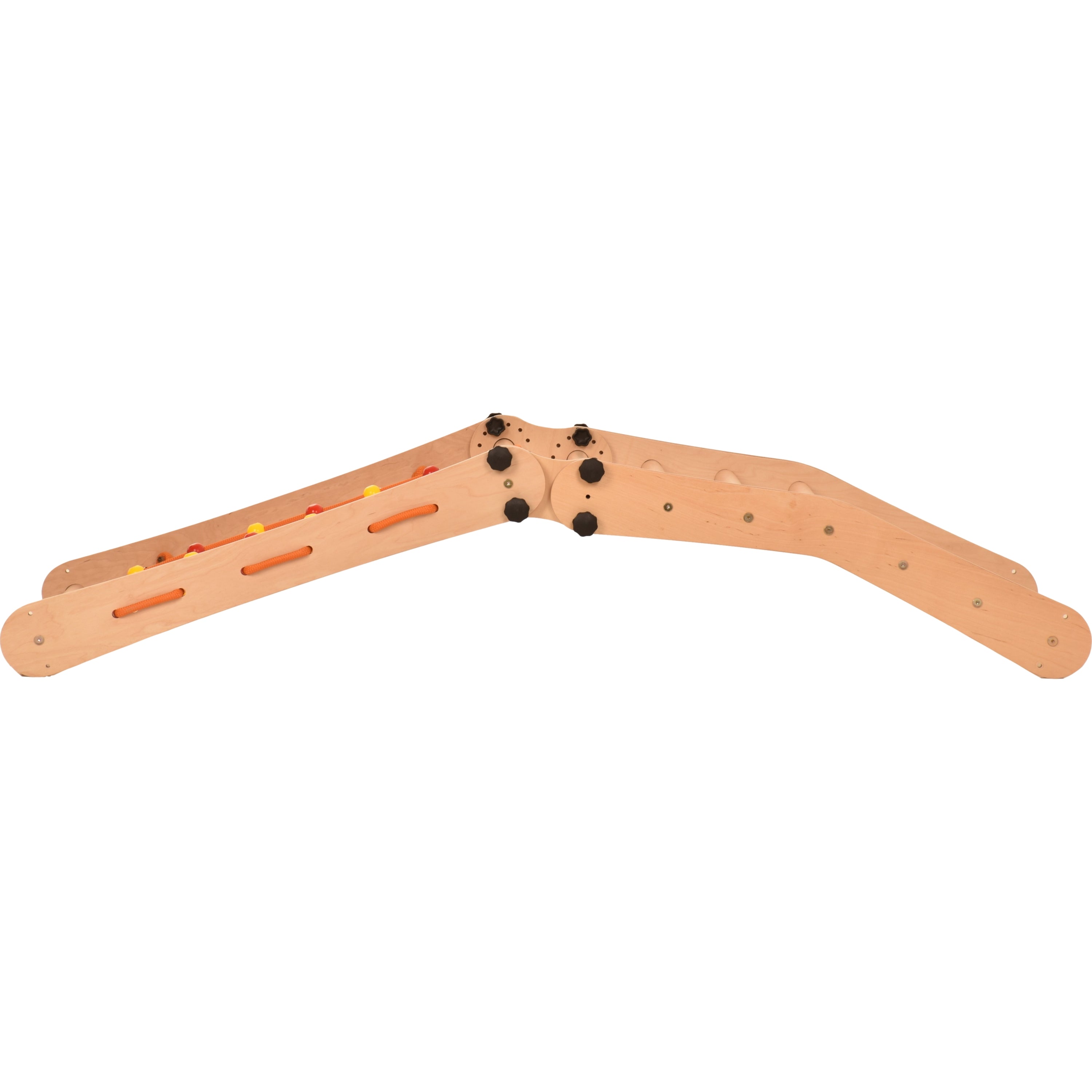 Escalade enfant Rinagym - Échelle intérieure avec filet d’escalade - Cadre en bois pliable, favorise l’équilibre - Peinture et vernis à base d’eau, Serrure de sécurité - Capacité de charge de 50 kg (7g7s)