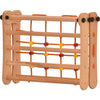 Escalade enfant Rinagym - Échelle intérieure avec filet d’escalade - Cadre en bois pliable, favorise l’équilibre - Peinture et vernis à base d’eau, Serrure de sécurité - Capacité de charge de 50 kg (5p5s)