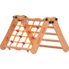 Rinagym indoor Klettergerüst – Indoor Leiter mit Kletternetz - Zusammenklappbarer Holzrahmen für Kinder - 50 kg Tragkraft (5p5s)