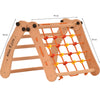Rinagym indoor Klettergerüst – Indoor Leiter mit Kletternetz - Zusammenklappbarer Holzrahmen für Kinder - 50 kg Tragkraft (5g5s)