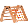 Rinagym indoor Klettergerüst – Indoor Leiter mit Kletternetz - Zusammenklappbarer Holzrahmen für Kinder - 50 kg Tragkraft (5g5s)