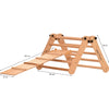 Rinagym Fitnessraum für kleine Kinder -Indoor Leiter mit Rutsche - Zusammenklappbarer Holzrahmen für Kinder - 50kg Tragkraft (5p5p+slide)